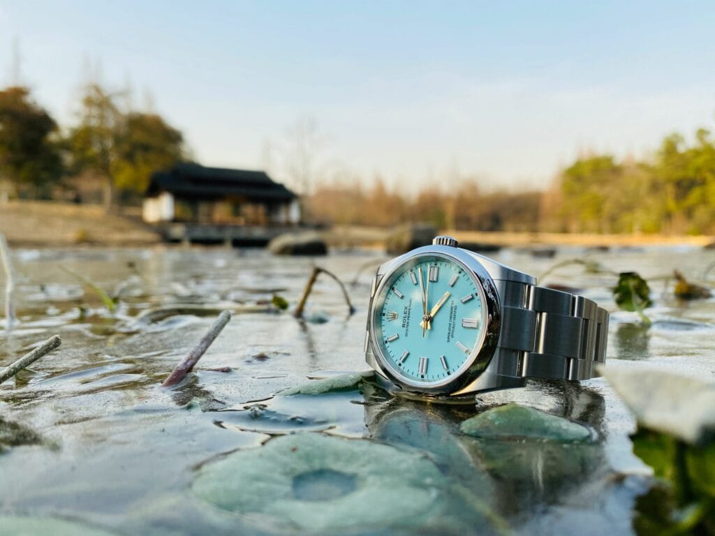Rolex Oyster Perpetual quadrante azzurro