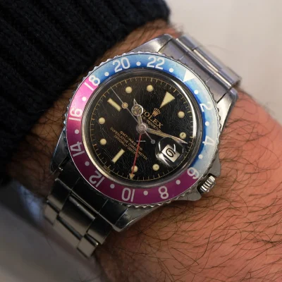 Rolex GMT-Master 1675 (Pepsi) in vendita indossato al polso