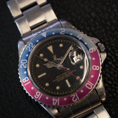 Rolex GMT-Master 1675 (Pepsi) in vendita dettaglio cassa